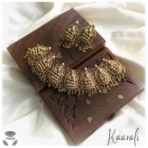 KAARALI - LAKSHMI CHOKER D72 - GOLD LOOKALIKE , CHOKER