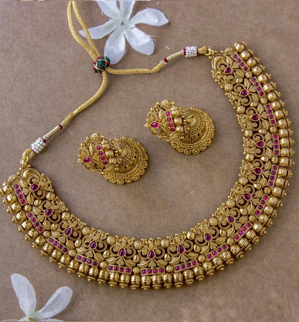 TEMPLE DESIGN KEMP ANTIQUE NECKLACE