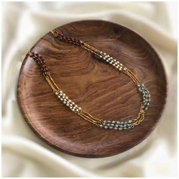 ANDHINIE - TRI LAYERED CHAIN  - Slightly near chest 