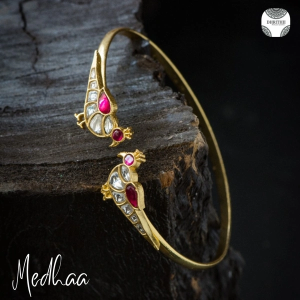 MEDHAA- PEACOCK BANGLES  - RUBY&GREEN RUBY& WHITE