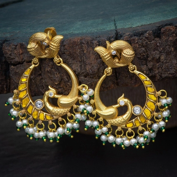 Dhrithii Chennai YELLOW JADAU CHANDBALIS -7991 - Corn