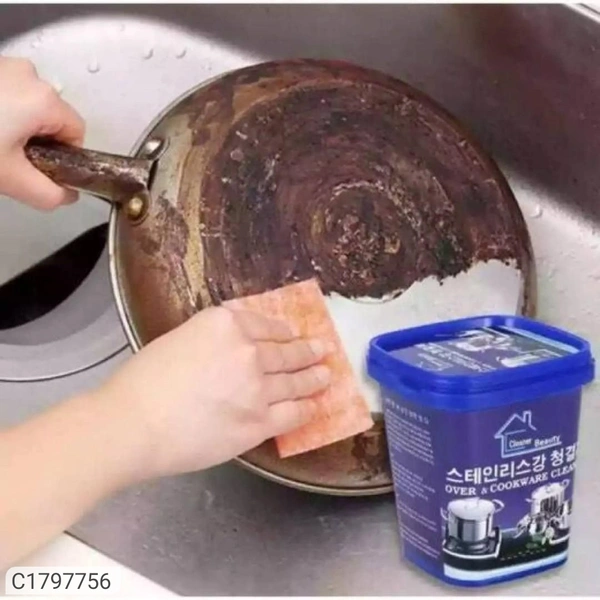  stainless steel cleaning cream boom wash Oven & Cookware Cleaner Stainless Steel Cleaning Paste Remove Stains from Pots Pans Multi-Purpose Cleaner & Polish Removes Household Clean Universal Cleaning Paste for Removing RustType: GelProduct Breadth: 10 CmProduct Height: 10 CmProduct Length: 10 CmPack Of: Pack Of 11.Waterless Cleaning: The cleaner cleans, polishes and protects all su