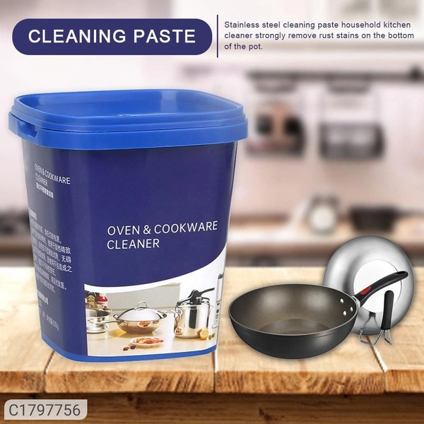  stainless steel cleaning cream boom wash Oven & Cookware Cleaner Stainless Steel Cleaning Paste Remove Stains from Pots Pans Multi-Purpose Cleaner & Polish Removes Household Clean Universal Cleaning Paste for Removing RustType: GelProduct Breadth: 10 CmProduct Height: 10 CmProduct Length: 10 CmPack Of: Pack Of 11.Waterless Cleaning: The cleaner cleans, polishes and protects all su