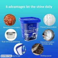  stainless steel cleaning cream boom wash Oven & Cookware Cleaner Stainless Steel Cleaning Paste Remove Stains from Pots Pans Multi-Purpose Cleaner & Polish Removes Household Clean Universal Cleaning Paste for Removing RustType: GelProduct Breadth: 10 CmProduct Height: 10 CmProduct Length: 10 CmPack Of: Pack Of 11.Waterless Cleaning: The cleaner cleans, polishes and protects all su