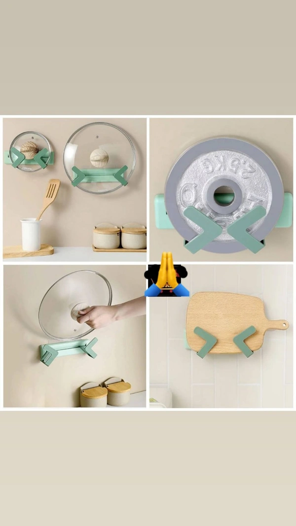 Wall Mounted Pot Lid Rack•Unique Design•Stretchable Design for adjustment•Size-21cm*9cm*6cmPrice----@₹599 MRP: ₹899.00