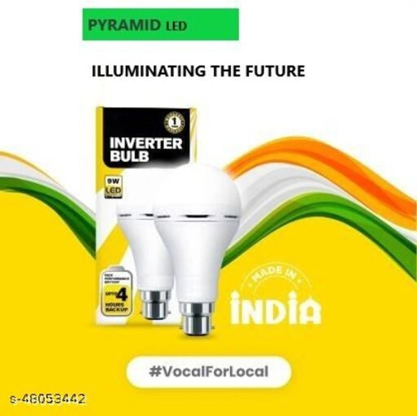 Inverter Bulbs  9wat teach 2pcs  Pack  4hour Back Up  - white  