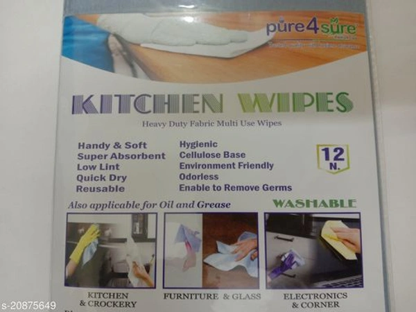 KITCHEN PAPER TOWEL/NAPKINSMaterial: PaperPattern: SolidPack: Pack of 2Length: 9 mmBreadth: 46 mmHeight: 20 mmCountry of Origin: India