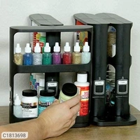 Cabinet Caddy- Plastic Multipurpose Cabinet CaddyPackage Contains: Product Description: Cabinet Caddy is a super organizer for all of your cluttered spaces! When getting organized, vertical storage is always best.Package Contains: It has 1 Piece of Cabinet CddyMaterial: PlasticDimension(L x B x H in inch): 10.75 x 10.75 x 5.25Features: -Perfect for your spices, medicine cabinet,bat