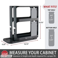 Cabinet Caddy- Plastic Multipurpose Cabinet CaddyPackage Contains: Product Description: Cabinet Caddy is a super organizer for all of your cluttered spaces! When getting organized, vertical storage is always best.Package Contains: It has 1 Piece of Cabinet CddyMaterial: PlasticDimension(L x B x H in inch): 10.75 x 10.75 x 5.25Features: -Perfect for your spices, medicine cabinet,bat
