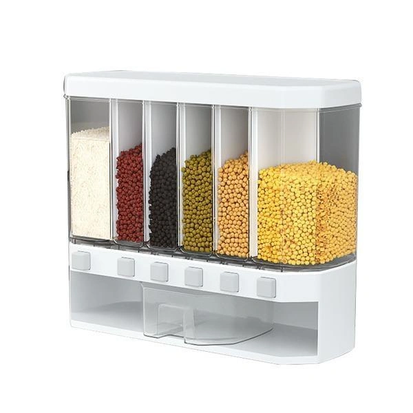 This Combo Package  4iteams Bb4u trendyfashion Wall-Mounted Cereals Dispenser Press Grain Storage TankSquare Food Storage Containers With Handle (Set of 3)Double Layer Drain Basket Plastic Fruit & Vegetable Tools Washing Basket4 pcsMultifunction Manual Meat Grinder Kitchen Hand-power Food Chopper Fruit Vegetable Nuts Cutter