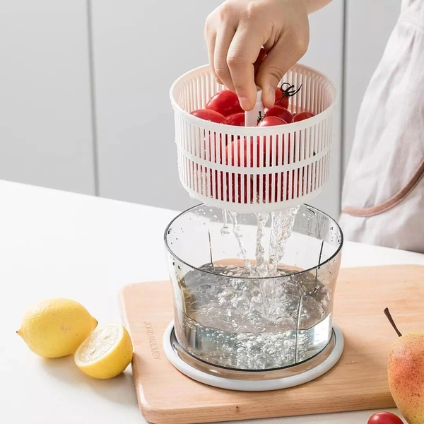This Combo Package  4iteams Bb4u trendyfashion Wall-Mounted Cereals Dispenser Press Grain Storage TankSquare Food Storage Containers With Handle (Set of 3)Double Layer Drain Basket Plastic Fruit & Vegetable Tools Washing Basket4 pcsMultifunction Manual Meat Grinder Kitchen Hand-power Food Chopper Fruit Vegetable Nuts Cutter
