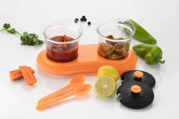 Tornado Kitchen Spice Rack Containers Dry Fruit Jars Kitchen Bottles 3 Pcs | Storage | Masala Box Condiment Set | Dining Pickle Rack Container with Lid (Multicolor)Material: AcrylicPack: Pack of 1Product Length: 8 cmProduct Breadth: 8 cmProduct Height: 8 cmCapacity: 450 mLPrice -@ 370/-