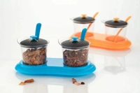 Tornado Kitchen Spice Rack Containers Dry Fruit Jars Kitchen Bottles 3 Pcs | Storage | Masala Box Condiment Set | Dining Pickle Rack Container with Lid (Multicolor)Material: AcrylicPack: Pack of 1Product Length: 8 cmProduct Breadth: 8 cmProduct Height: 8 cmCapacity: 450 mLPrice -@ 370/-