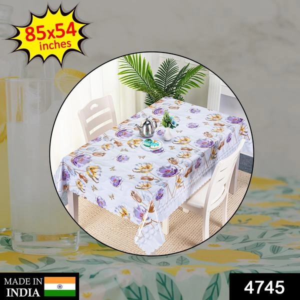 Premium Quality Table cloth For Steal Table (85x54 inch)To enhance the beauty of your drawing room or any round table we have created some wonderful table covers, crafted out using high grade quality P.V.C materials & many other material which makes them beautiful and durable, the color combination & design of these round table cover are praiseworthy and looks very rich, elegant & 