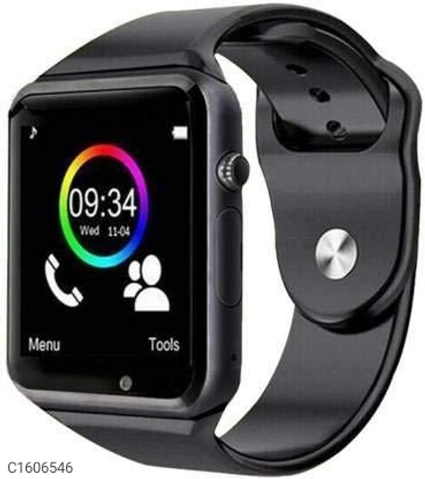 NAVYA A1 Smart Watch with Camera, Memory Card and SIM Card Support and Fitness Tracker Smartwatch for Mens Boys and Girls(Black)Standalone Phone Watch: Smart watch connected Android phone via Bluetooth or with GSM 2G SIM Card can be used as a cellphone to make/answer calls, send/get message directly.Multifunctional Smartwatch: Sport health: Pedometer, Calories Calculation, Sedentar