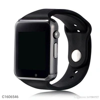 NAVYA A1 Smart Watch with Camera, Memory Card and SIM Card Support and Fitness Tracker Smartwatch for Mens Boys and Girls(Black)Standalone Phone Watch: Smart watch connected Android phone via Bluetooth or with GSM 2G SIM Card can be used as a cellphone to make/answer calls, send/get message directly.Multifunctional Smartwatch: Sport health: Pedometer, Calories Calculation, Sedentar