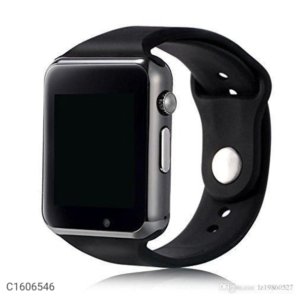 NAVYA A1 Smart Watch with Camera, Memory Card and SIM Card Support and Fitness Tracker Smartwatch for Mens Boys and Girls(Black)Standalone Phone Watch: Smart watch connected Android phone via Bluetooth or with GSM 2G SIM Card can be used as a cellphone to make/answer calls, send/get message directly.Multifunctional Smartwatch: Sport health: Pedometer, Calories Calculation, Sedentar