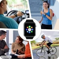 NAVYA A1 Smart Watch with Camera, Memory Card and SIM Card Support and Fitness Tracker Smartwatch for Mens Boys and Girls(Black)Standalone Phone Watch: Smart watch connected Android phone via Bluetooth or with GSM 2G SIM Card can be used as a cellphone to make/answer calls, send/get message directly.Multifunctional Smartwatch: Sport health: Pedometer, Calories Calculation, Sedentar