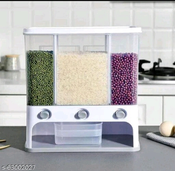 Avsar Premium Wall Mounted Multi Storage Containers Grocery Dispenser - 7000 ml Plastic Grocery Container  (White)Material: PlasticType: Mixer JarFeatures: AirtightProduct Breadth: 10.5 CmProduct Height: 10.5 CmProduct Length: 10.5 CmPack Of: Pack Of 1Country of Origin: India