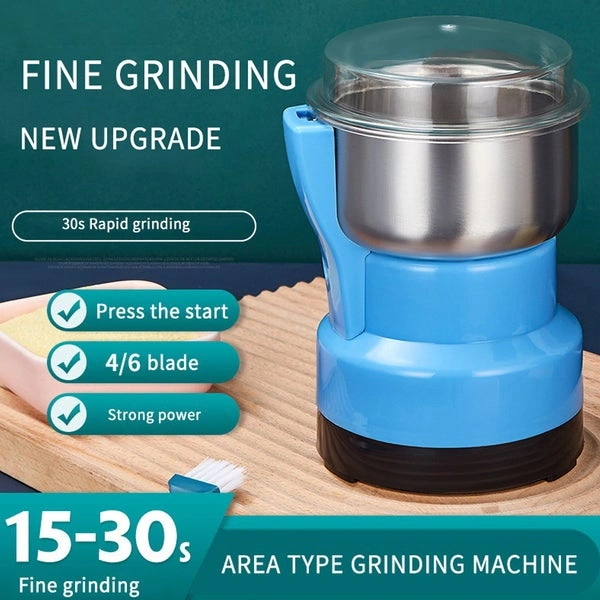 Mini Electric Stainless Steel Multifunction Smash Machine.Multi functional grinder, suitable for grains, beans, condiments, etc. It has the characteristics of beautiful appearance, light weight, simple operation, low noise and safety. DIY your favorite coffee or other food, the best life assistant.Easy to operate and clean up.Unique design and classic style, which will increase mor