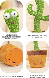 Product Name: Dancing Cactus Toy- Cactus musical Toy for kidsPackage Contains: It Has 1 piece of cactus toy Product Dimension:-32x11cm
Material: Cotton
Color: Colour as per availability
Combo/Set Of: Pack of 1
Additional Information: With the singing and humorous dancing, children's attention will be aroused and