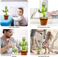 Product Name: Dancing Cactus Toy- Cactus musical Toy for kidsPackage Contains: It Has 1 piece of cactus toy Product Dimension:-32x11cm
Material: Cotton
Color: Colour as per availability
Combo/Set Of: Pack of 1
Additional Information: With the singing and humorous dancing, children's attention will be aroused and