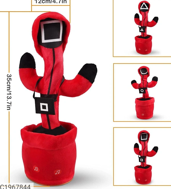  Dancing Cactus Toy for Kids Adult Package Contains: It Has 1 piece of Dancing Cactus Toy Product Dimension:-5x12cm Material: Plastic Color: Colour as per availability Combo/Set Of: Pack of 1 Weight: 240 Additional Information:   [Dancing cactus squid toy]: The dancing cactus squid toy has 120 English songs, and 