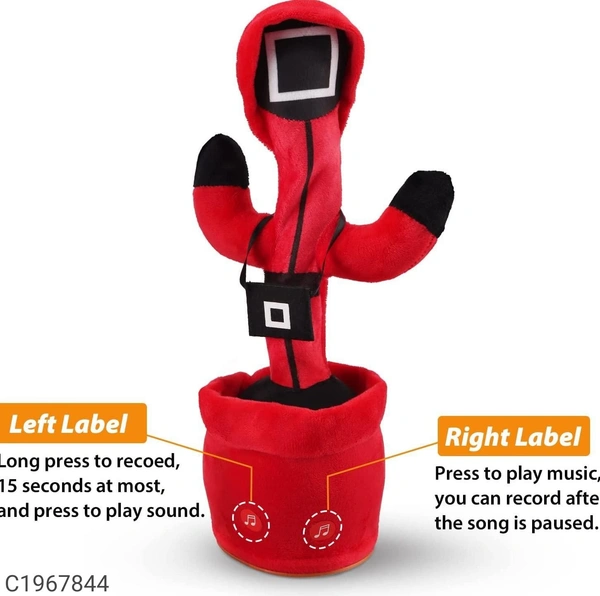  Dancing Cactus Toy for Kids Adult Package Contains: It Has 1 piece of Dancing Cactus Toy Product Dimension:-5x12cm Material: Plastic Color: Colour as per availability Combo/Set Of: Pack of 1 Weight: 240 Additional Information:   [Dancing cactus squid toy]: The dancing cactus squid toy has 120 English songs, and 