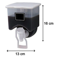 A Wall Mounted Oil Dispenser Bottle (1100ML Approx)This product is a household seasoning box, which adopts of odorless and environment- friendly material, safe and food- friendly to use. Multiple using range, it can be used for hotel, restaurant, store and some other places use. Creative and novel, useful and convenient to use. load- bearing capacity, adhesion without fear of heavy