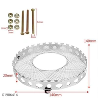 Stove Net- Stainless Steel Wire Mesh Gas Stove NetPackage Contains: It has 1 Piece of Gas Stove Net
Material: Stainless Steel
Color: Silver
Length: 14cm
Breadth: 14cm
Height: 2cm
Combo/Set Of: Pack of 1
Additional Information: Features:- Made of high quality material, anti-rust, wear resistant and has high temperature resistance.- Perfect for gas cooker to gather the flame, windpro