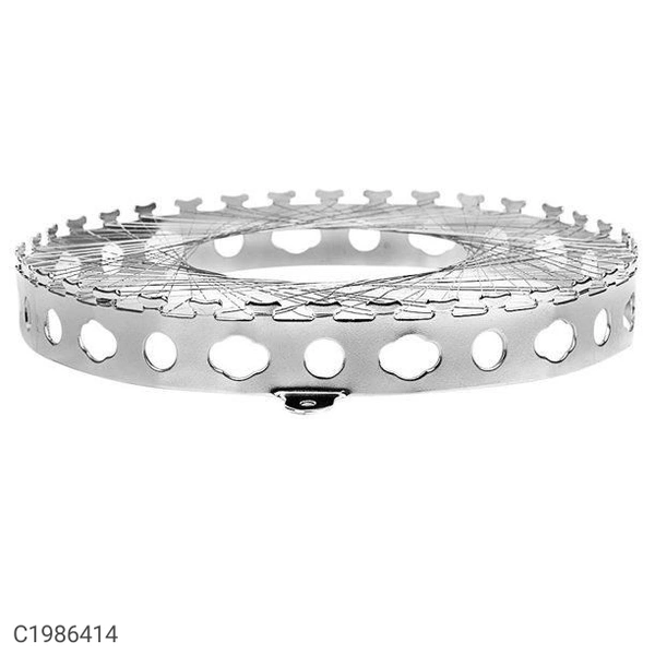 Stove Net- Stainless Steel Wire Mesh Gas Stove NetPackage Contains: It has 1 Piece of Gas Stove Net
Material: Stainless Steel
Color: Silver
Length: 14cm
Breadth: 14cm
Height: 2cm
Combo/Set Of: Pack of 1
Additional Information: Features:- Made of high quality material, anti-rust, wear resistant and has high temperature resistance.- Perfect for gas cooker to gather the flame, windpro