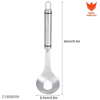 MeatBall Maker-Stainless Steel Non-Stick Meatball MakerPackage Contains: It has 1 Piece of MeatBall MakerMaterial: Stainless SteelColor: SilverAdditional Information: Package Contains :It has 1 Piece of Meatball MakerMaterial: Stainless SteelProduct Dimension ( W x H in cm): 24 x 6.5Product Weight: 180 gmFeatures: -This meatball spoon is exquisite in workmanship and good in shaping