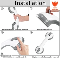 Bb4u trendyfashion Yeppytvm Reseller Group:Grab Bar- Plastic Wall Mounted Grab Bars for Senior Citizens/KidsPackage Contains: It has 1 Piece of Grab BarDimensions(L x B x H in cm): 29 x 9.5 x 8.5
Material: Plastic
Color: Colour as per availability
Combo/Set Of: Pack of 1
Additional Information: Features:-Grips to any smooth surface in seconds. Suction cups with flip-up locking tabs