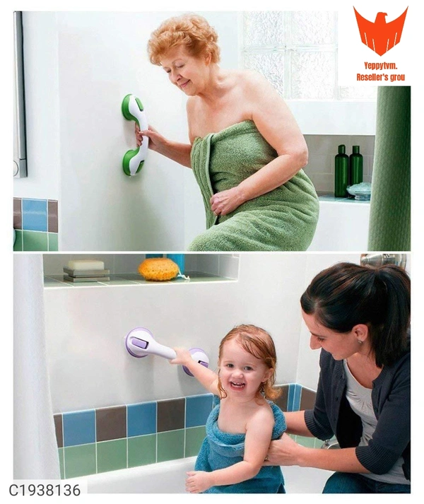 Bb4u trendyfashion Yeppytvm Reseller Group:Grab Bar- Plastic Wall Mounted Grab Bars for Senior Citizens/KidsPackage Contains: It has 1 Piece of Grab BarDimensions(L x B x H in cm): 29 x 9.5 x 8.5
Material: Plastic
Color: Colour as per availability
Combo/Set Of: Pack of 1
Additional Information: Features:-Grips to any smooth surface in seconds. Suction cups with flip-up locking tabs