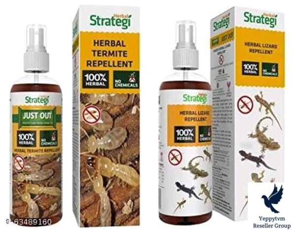 STRATEGI Herbal Lizard Repellent Spray - STRATEGI Herbal Ant Repellent Spray - comboType: SpraySuitable For: LizardProduct Breadth: 5 CmProduct Height: 15 CmProduct Length: 5 CmPack of: Pack Of 1Completely Herbal: Herbal Strategi’s – Herbal Lizard Repellent is completely made from plant-based essential oils like Citronella, Lemongrass, Cedarwood Oil & Neem Oil which are known to ha