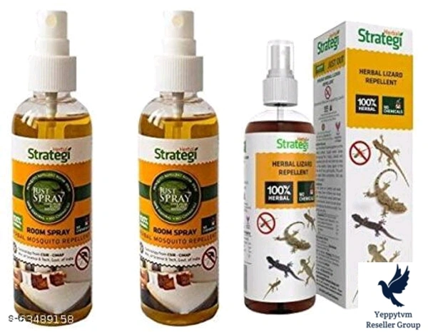 STRATEGI Herbal Lizard Repellent Spray - STRATEGI Herbal Ant Repellent Spray - comboType: SpraySuitable For: LizardProduct Breadth: 5 CmProduct Height: 15 CmProduct Length: 5 CmPack of: Pack Of 1Completely Herbal: Herbal Strategi’s – Herbal Lizard Repellent is completely made from plant-based essential oils like Citronella, Lemongrass, Cedarwood Oil & Neem Oil which are known to ha