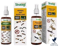 STRATEGI Herbal Lizard Repellent Spray - STRATEGI Herbal Ant Repellent Spray - comboType: SpraySuitable For: LizardProduct Breadth: 5 CmProduct Height: 15 CmProduct Length: 5 CmPack of: Pack Of 1Completely Herbal: Herbal Strategi’s – Herbal Lizard Repellent is completely made from plant-based essential oils like Citronella, Lemongrass, Cedarwood Oil & Neem Oil which are known to ha