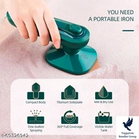 Portable Handheld Steam Iron Mini Travel Iron Fabric Garment Iron Spray: NoSteam Burst: NoType: Travel IronsPower Consumption: 1000 - 2000 WProduct Breadth: 10.5 CmProduct Height: 1.5 CmProduct Length: 10.5 CmPack Of: Pack Of 1Description: Handheld steam iron can easily ironing cloes, curtains, sheets, pillowcases, etc., in particular, e need for vertical ironing clo es (such as su