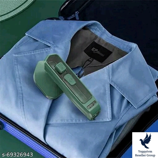 Portable Handheld Steam Iron Mini Travel Iron Fabric Garment Iron Spray: NoSteam Burst: NoType: Travel IronsPower Consumption: 1000 - 2000 WProduct Breadth: 10.5 CmProduct Height: 1.5 CmProduct Length: 10.5 CmPack Of: Pack Of 1Description: Handheld steam iron can easily ironing cloes, curtains, sheets, pillowcases, etc., in particular, e need for vertical ironing clo es (such as su