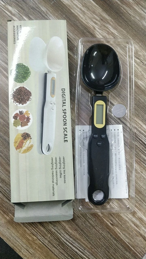Kitchen Food Digital Spoon Scale, Scale 1.1lb/500g(0.1g) Kitchen Tools Accessories with LCD Display Weight Measuring Food Coffee Flour Spices Medicine Weighing Scale  (White)Product Name: Kitchen Food Digital Spoon Scale, Scale 1.1lb/500g(0.1g) Kitchen Tools Accessories with LCD Display Weight Measuring Food Coffee Flour Spices Medicine Weighing Scale  (White)Material: PlasticType: