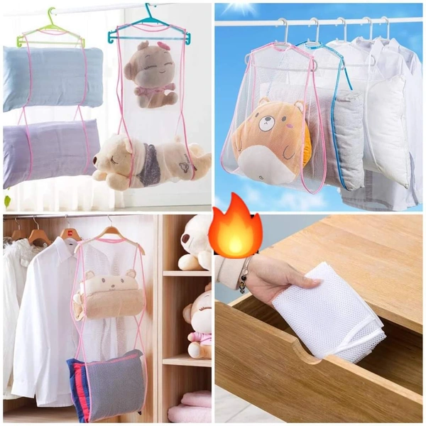 2 Layer Mesh Drying Net•This net bags for clothes works well with fully/semi automatic and front/top loading washing machines.•DURABLE & BREATHABLE MATERIAL This delicates lingerie washing bags are made by high quality polyester mesh, much thicker than others. Strong zipper closure can keep your delicates securely while machine washing.•Can be use for Pillow,Blanket,Slipper,Clothes