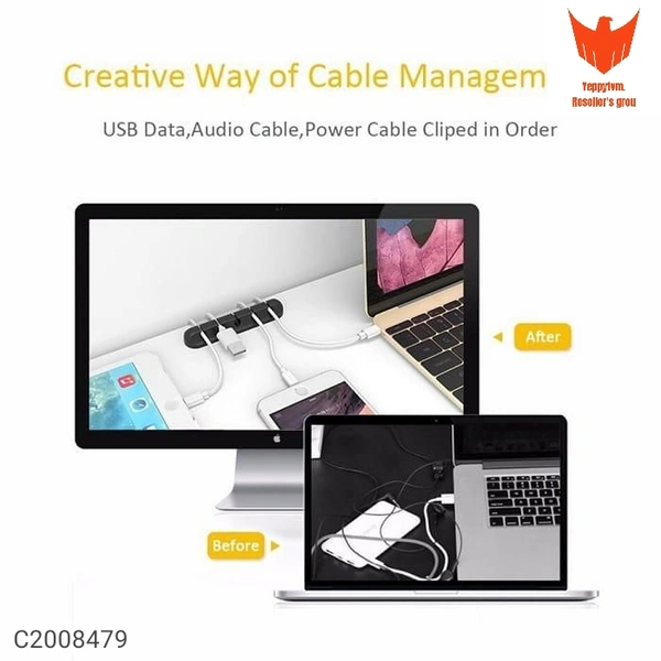 5 Cavity Cable Organiser- Organizer Silicone USB Cable Winder Desktop Tidy Management Clips Cable HolderPackage Contains: It Has 1 Piece Of Cable Organizer                    Dimension(L x B x H in cm):- 11.5 x 2.5 x 2 *FREE Shipping FREE COD* Price --@@ 390