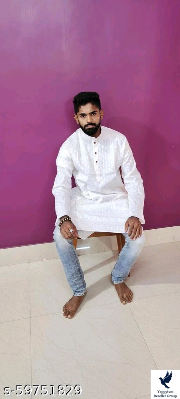 YASH KGF MENS PLAIN DESIGN KURTAFabric: CottonSleeve Length: Long SleevesPattern: Self-DesignCombo of: SingleSizes: Free Size (Chest Size: 44 in, Length Size: 44 in, Waist Size: 47 in, Hip Size: 46 in) S (Chest Size: 46 in, Length Size: 44 in, Waist Size: 49 in, Hip Size: 48 in) M (Chest Size: 48 in, Length Size: 44 in, Waist Size: 51 in, Hip Size: 50 in) L (Chest Size: 50 in, Leng