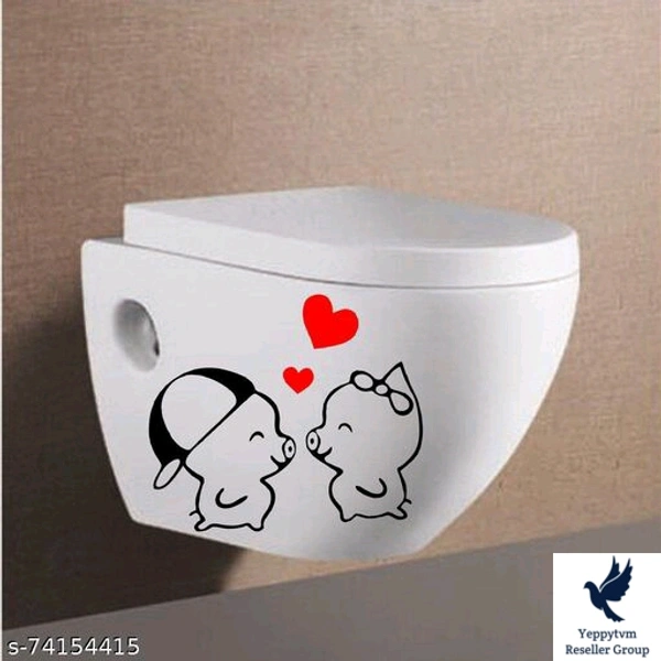 Boring  Bathrooms Make It  Fresh And Attractive  With  Stickers 