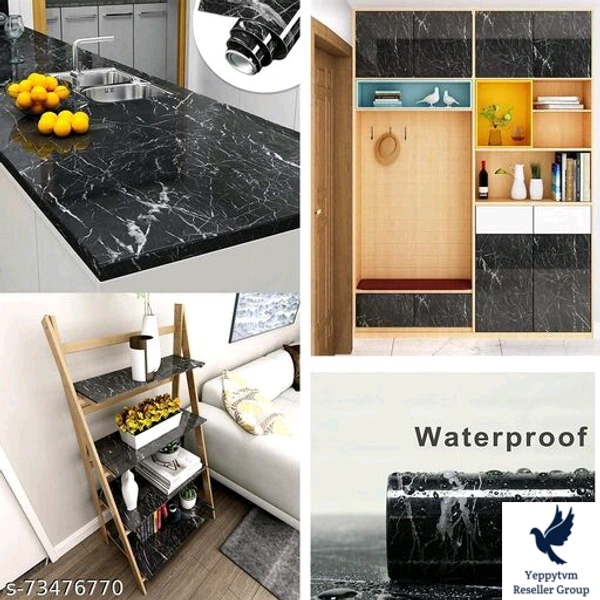 ROSTRA Kitchen Oil Proof Waterproof Sticker Self black marble Size  60x200 CMMaterial: VinylPack: Pack of 1Product Length: 0.5 cmProduct Breadth: 7 cmProduct Height: 2 cmGreat for home decorations, Use in kitchen cabinets ,countertop ,shelves, walls ,Pantry areas ,Dishwashers, Dishwasher Panels, Oven Hood, Refrigerators ,appliance etc, instant peel and apply to flat surfaces.