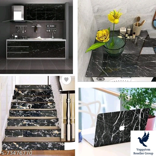 Marble Sticker For  Wooden  Table  TV Stand  Starcace Give It A New Elegant Look 30pcs Rolls 10rolls Each 3 Colors  - black white and brown 