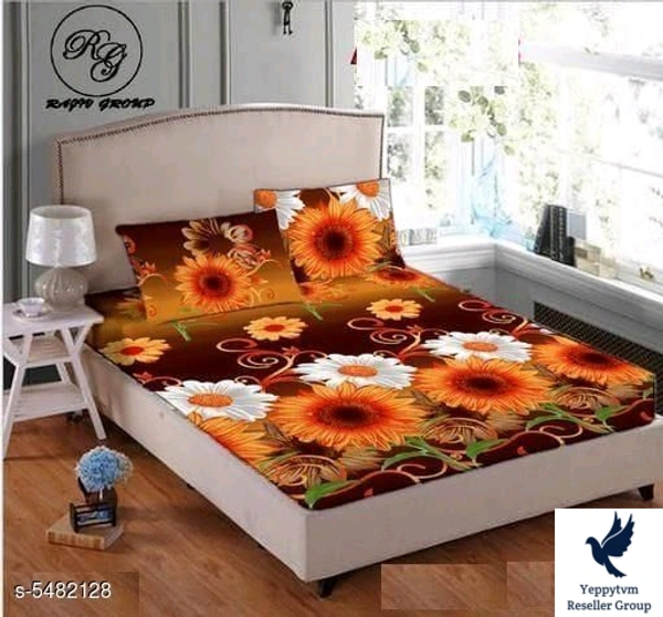 Sana Modern Polycotton 90 X 90 Double Bedsheets..Fabric: PolycottonNo. Of Pillow Covers: 2Thread Count: 160Multipack: Pack Of 1Sizes: Queen (Length Size: 90 in, Width Size: 90 in, Pillow Length Size: 28 in, Pillow Width Size: 18 in) Work: PrintedDesign: 18.  5