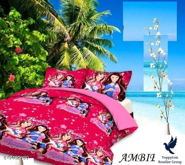 Sana Modern Polycotton 90 X 90 Double Bedsheets..Fabric: PolycottonNo. Of Pillow Covers: 2Thread Count: 160Multipack: Pack Of 1Sizes: Queen (Length Size: 90 in, Width Size: 90 in, Pillow Length Size: 28 in, Pillow Width Size: 18 in) Work: PrintedDesign: 18.  5