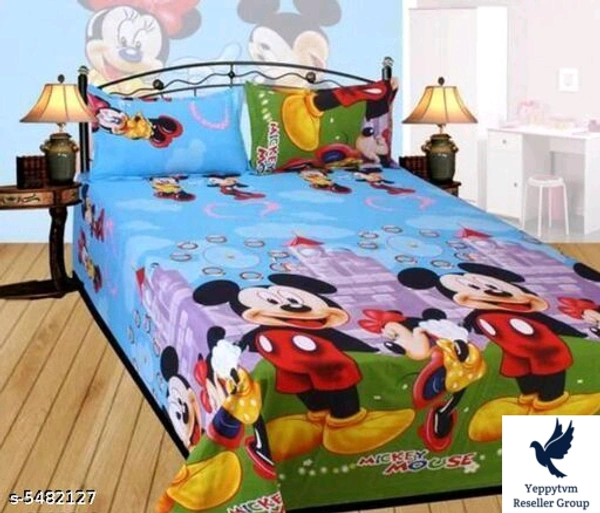 Sana Modern Polycotton 90 X 90 Double Bedsheets..Fabric: PolycottonNo. Of Pillow Covers: 2Thread Count: 160Multipack: Pack Of 1Sizes: Queen (Length Size: 90 in, Width Size: 90 in, Pillow Length Size: 28 in, Pillow Width Size: 18 in) Work: PrintedDesign: 18  5