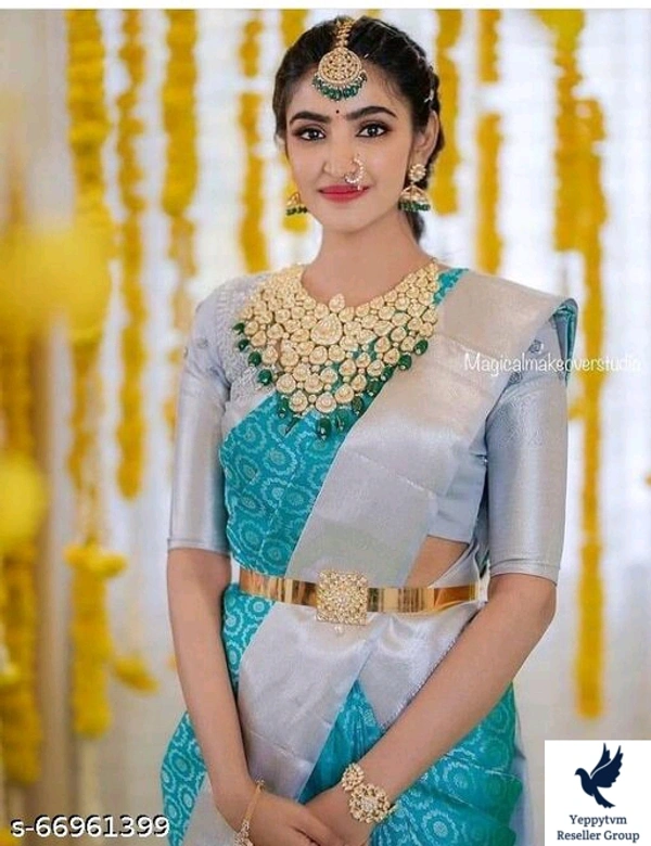 Kashvi Fabulous SareesSaree Fabric: Kanjeevaram SilkBlouse: Running BlouseBlouse Fabric: Kanjeevaram SilkPattern: SolidBlouse Pattern: Woven DesignMultipack: SingleSizes: Free Size (Saree Length Size: 5.5 m, Blouse Length Size: 0.8 m) 1090